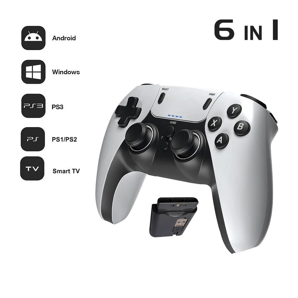 Contrôleur de jeu sans fil pour PS1 PS2 PS3 PC Android Contrôleur sans fil Jeu vidéo Console de jeu portable Manette de jeu de divertissement