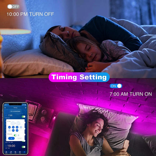 Bandes lumineuses LED Bluetooth Smart SMD 5050 APP Télécommande Ruban flexible Lampe à diode Ruban TV Rétroéclairage Salle de jeux Décoration de la maison