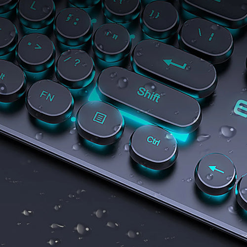 Clavier de joueur pour Dota LOL CS Esports Games Vintage Punk Style Gaming Teclados USB Wired RGB Light Multi Media Office Keyboard