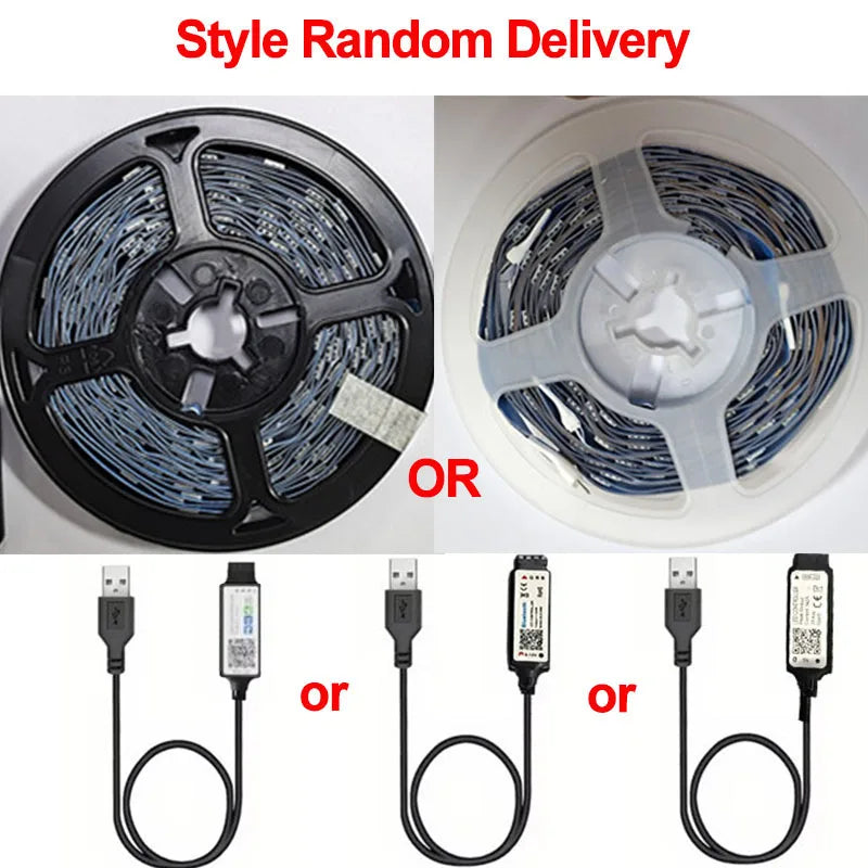 Bandes lumineuses LED Bluetooth Smart SMD 5050 APP Télécommande Ruban flexible Lampe à diode Ruban TV Rétroéclairage Salle de jeux Décoration de la maison