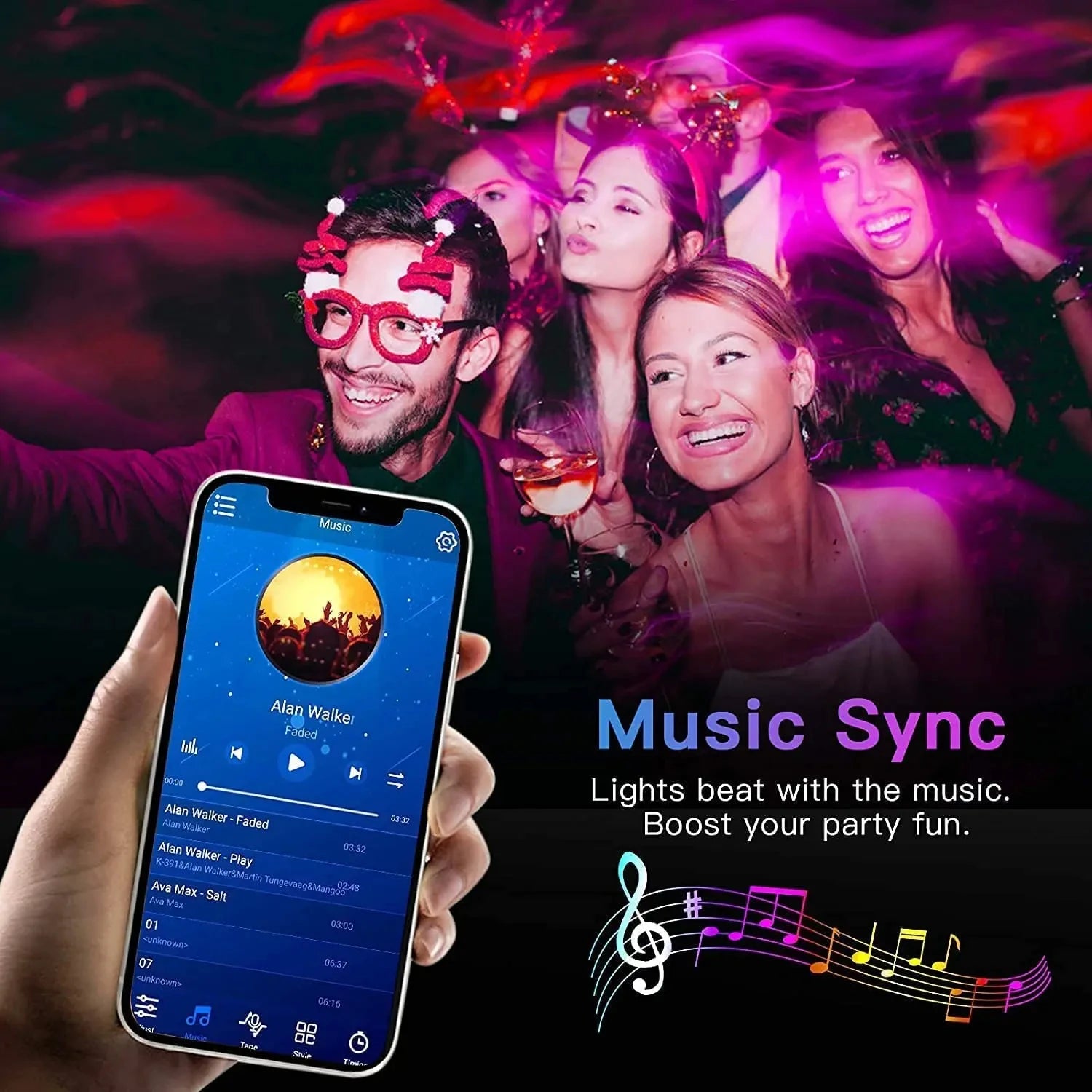 Bandes lumineuses LED Bluetooth Smart SMD 5050 APP Télécommande Ruban flexible Lampe à diode Ruban TV Rétroéclairage Salle de jeux Décoration de la maison
